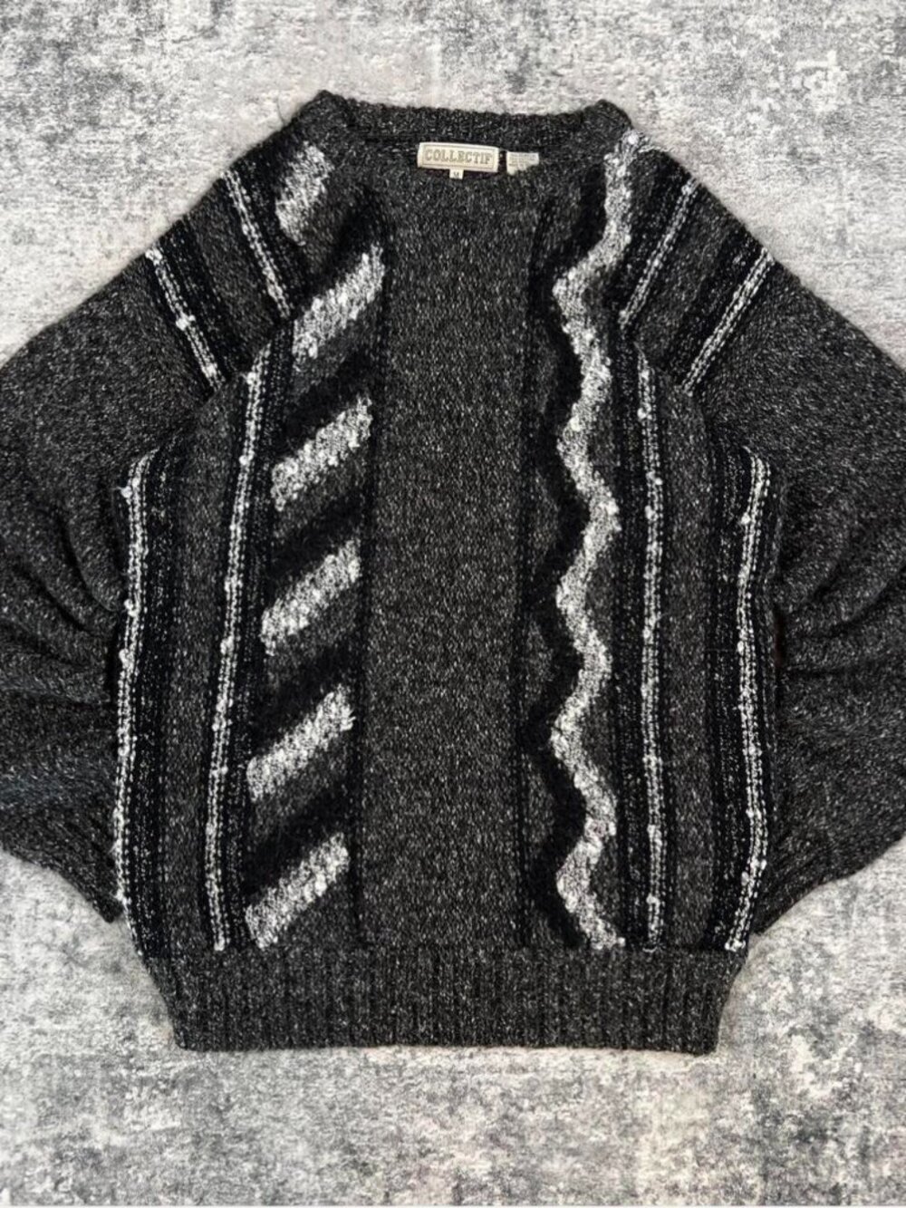 American Vintage Women's Grey and Black Jumper